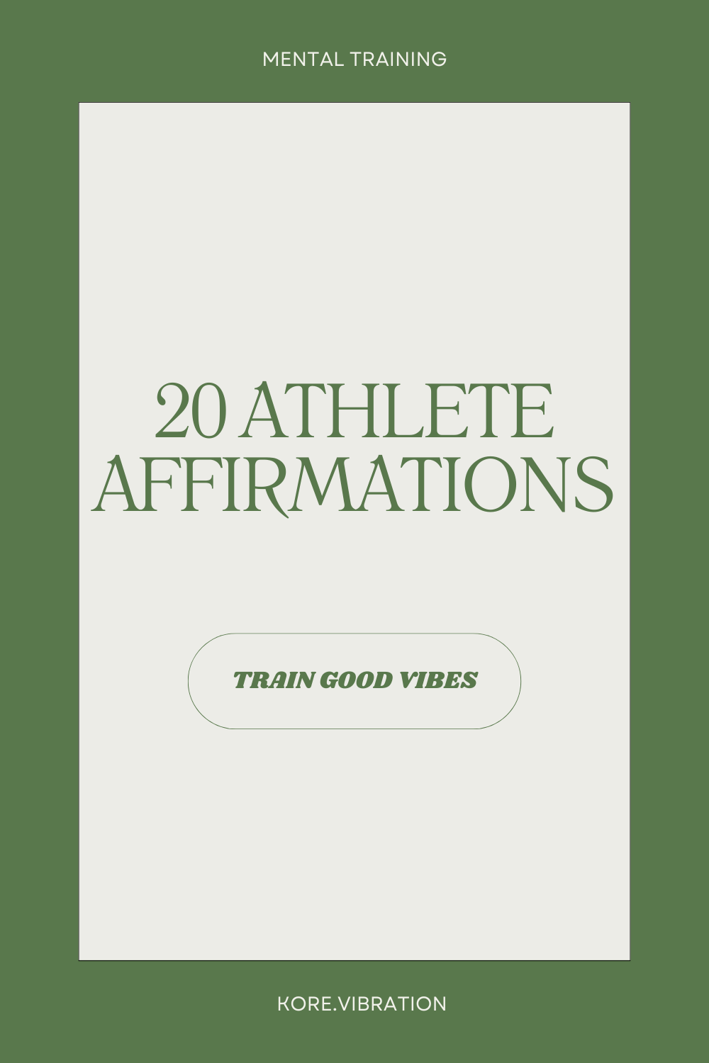20 Athlete Affirmations - Freebie