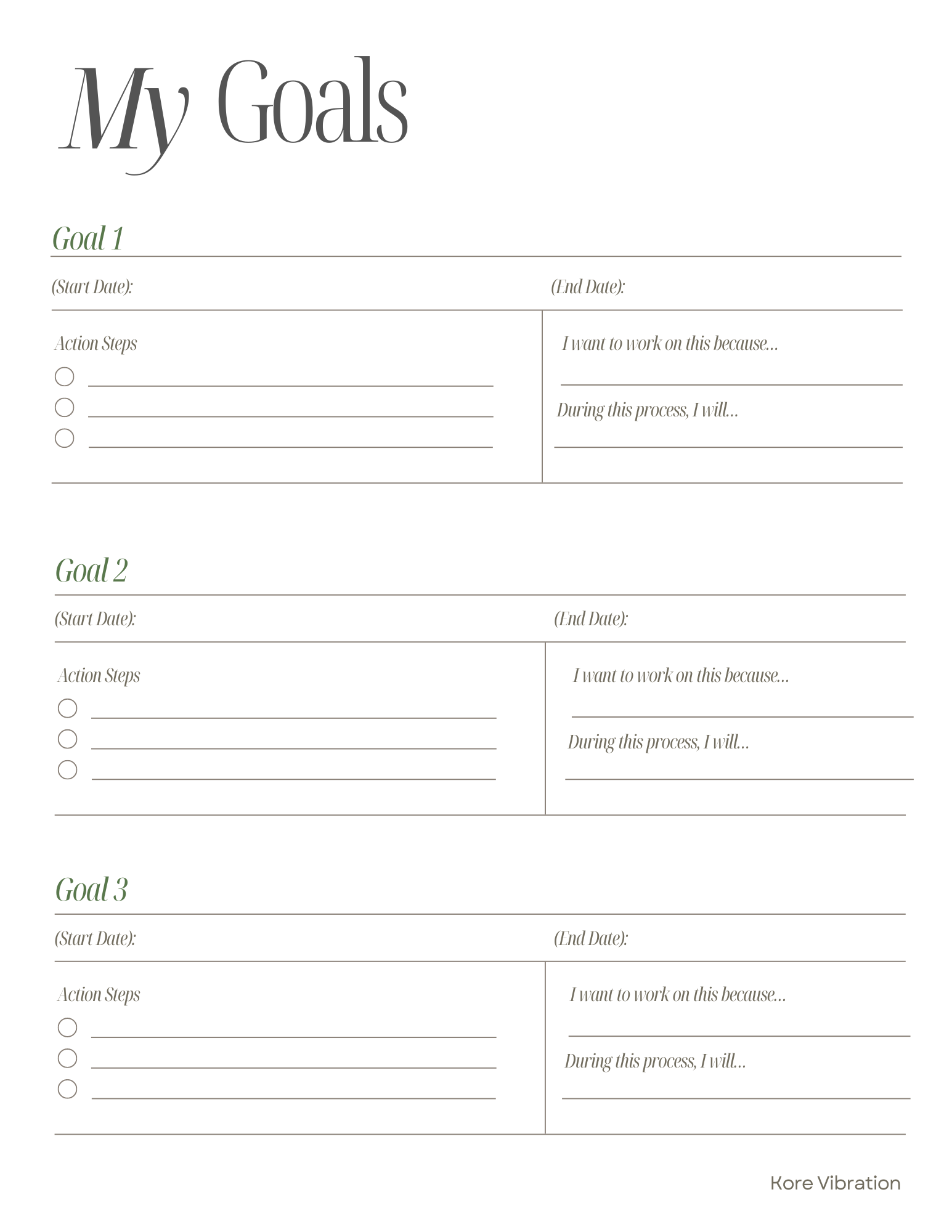 StanStoreStrongGirlSummerWorksheets2024 goal creation sheet – kore vibration