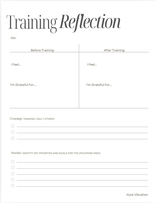 Training Reflection
