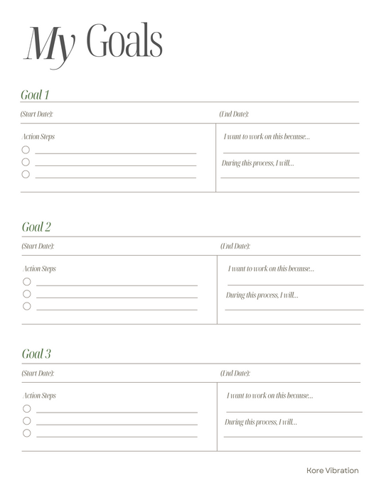Goal Creation Sheet